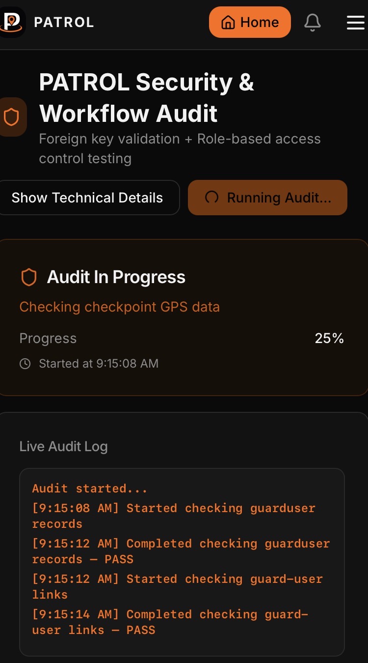 Security and Workflow Audit